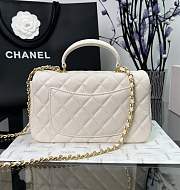 Chanel Classic White Caviar Top Handles - 20×14×7cm - 3