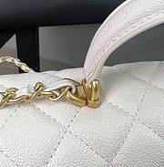 Chanel Classic White Caviar Top Handles - 20×14×7cm - 2