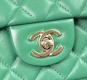 Chanel Classic Green Lambskin Top Handles - 20×14×7cm - 2