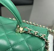 Chanel Classic Green Lambskin Top Handles - 20×14×7cm - 3