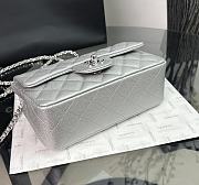 Chanel Classic Silver Caviar Top Handles - 20×14×7cm - 5