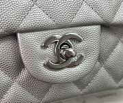 Chanel Classic Silver Caviar Top Handles - 20×14×7cm - 3