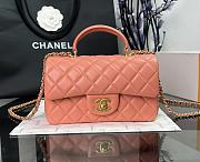 Chanel Classic Pink Lambskin Top Handles - 20×14×7cm - 1