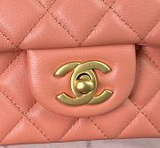 Chanel Classic Pink Lambskin Top Handles - 20×14×7cm - 3