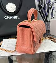 Chanel Classic Pink Lambskin Top Handles - 20×14×7cm - 2