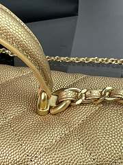 Chanel Classic Gold Caviar Top Handles - 20×14×7cm - 4