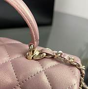 Chanel Classic Pearlescent Pink Lambskin Top Handles - 20×14×7cm - 3