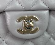 Chanel Classic Grey Lambskin Top Handles - 20×14×7cm - 5