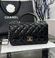 Chanel Classic Black Lambskin Top Handles - 20×14×7cm - 1