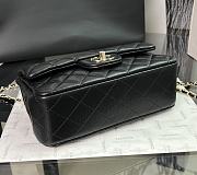 Chanel Classic Black Lambskin Top Handles - 20×14×7cm - 5