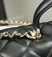 Chanel Classic Black Lambskin Top Handles - 20×14×7cm - 3