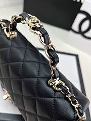 Chanel CF Black Lambskin Top Handles Light Gold Hardware - 21x13x8cm - 2