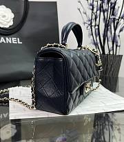 Chanel CF Navy Lambskin Top Handles - 20×14×7cm - 4