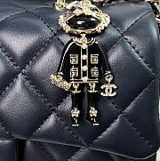 Chanel CF Navy Lambskin Top Handles - 20×14×7cm - 3