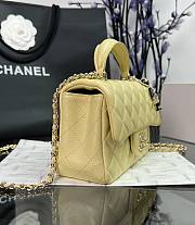 Chanel CF Yellow Lambskin Top Handles - 20×14×7cm - 3