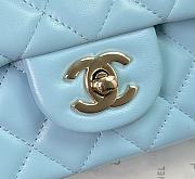 Chanel CF Blue Lambskin Top Handles - 20×14×7cm - 5