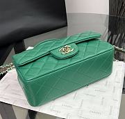 Chanel CF Green Lambskin Top Handles - 20×14×7cm - 4