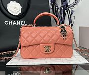 Chanel CF Pink Lambskin Top Handles - 20×14×7cm - 1