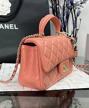 Chanel CF Pink Lambskin Top Handles - 20×14×7cm - 5