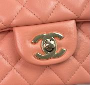 Chanel CF Pink Lambskin Top Handles - 20×14×7cm - 3