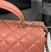 Chanel CF Pink Lambskin Top Handles - 20×14×7cm - 4