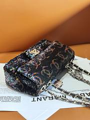 Chanel Classic Full Black Sequin 20cm - 3