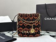 Chanel 22 Hobo Light Brown, Burgundy & Black - 23x18.5x6cm - 1