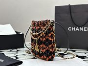 Chanel 22 Hobo Light Brown, Burgundy & Black - 23x18.5x6cm - 5