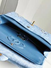 Chanel Classic Blue Jean Bag 23cm - 3