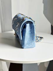 Chanel Classic Blue Jean Bag 23cm - 2