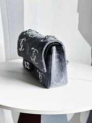 Chanel Classic Grey Jean Bag 23cm - 5