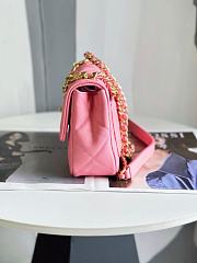 Chanel Small Pink Lambskin Flap Bag 19cm - 2