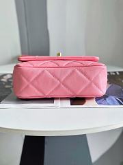 Chanel Small Pink Lambskin Flap Bag 19cm - 3