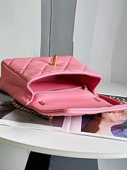 Chanel Small Pink Lambskin Flap Bag 19cm - 5