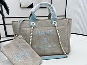 Chanel Small Deauville Tote Grey-Blue - 33x14.5x24cm - 1