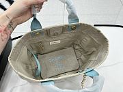 Chanel Small Deauville Tote Grey-Blue - 33x14.5x24cm - 5