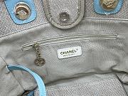 Chanel Small Deauville Tote Grey-Blue - 33x14.5x24cm - 2