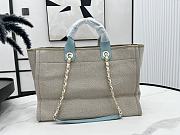 Chanel Deauville Tote Grey-Blue Top Handles - 33x14.5x24cm - 3