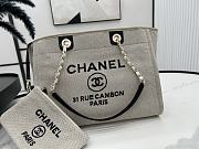 Chanel Small Deauville Tote Grey-Black - 33x14.5x24cm - 1