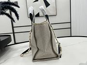 Chanel Small Deauville Tote Grey-Black Top Handles - 33x26x15.5cm - 6