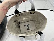 Chanel Small Deauville Tote Grey-Black Top Handles - 33x26x15.5cm - 5