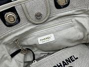 Chanel Small Deauville Tote Grey-Black Top Handles - 33x26x15.5cm - 3