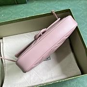 Gucci Marmont Mini Pink Leather Bag With Mini Purse - 21x12x5cm - 3