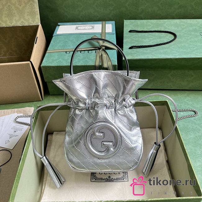 Gucci Silver Blondie Bucket Bag - 19x15x8cm - 1