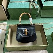 Gucci Mini Bamboo 1947 Black Leather - 18.5x12x5.5cm - 1