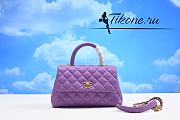 Chanel Coco Handle Purple Caviar Leather Bag 24cm - 1