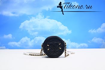 Chanel Mini Round Black Caviar 15cm