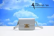 Celine Teen Triomphe Light Blue Handbag 19cm - 1