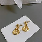 Dior Gold Heart Earrings - 5