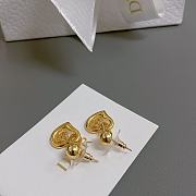 Dior Gold Heart Earrings - 4